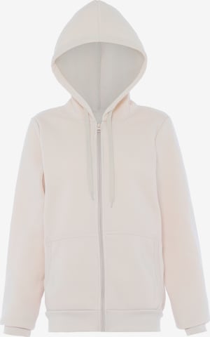 Sidona Zip-Up Hoodie in White: front