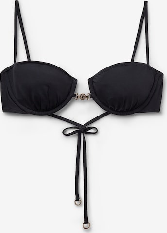 CALZEDONIA Balconette Bikini Top in Black: front