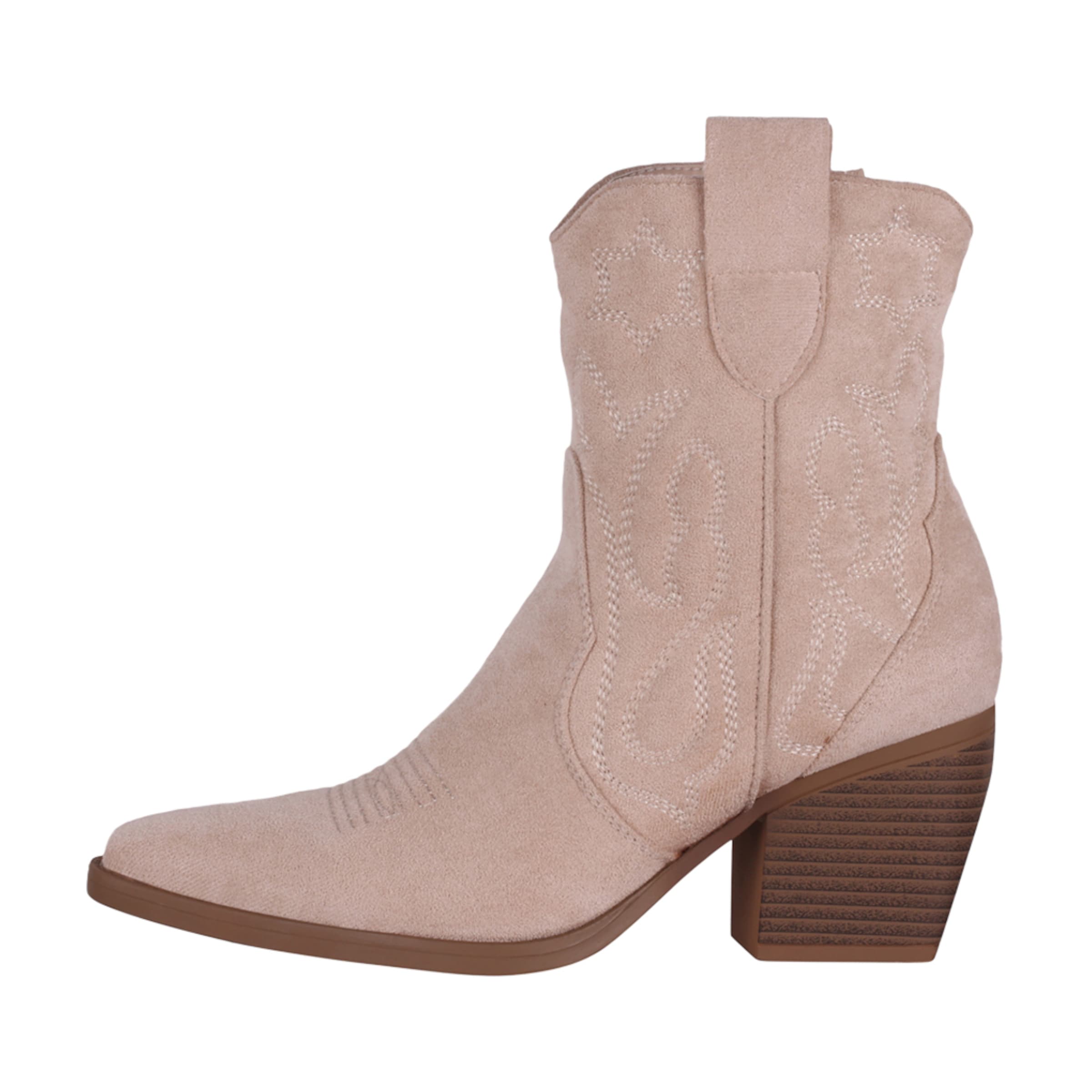 Elara Comwboystøvler i beige