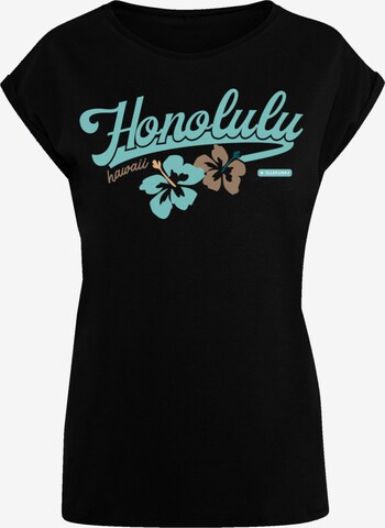 F4NT4STIC Shirt 'Honolulu' in Zwart: voorkant