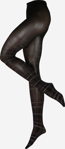 FALKE Fine tights 'Country' in Black: front