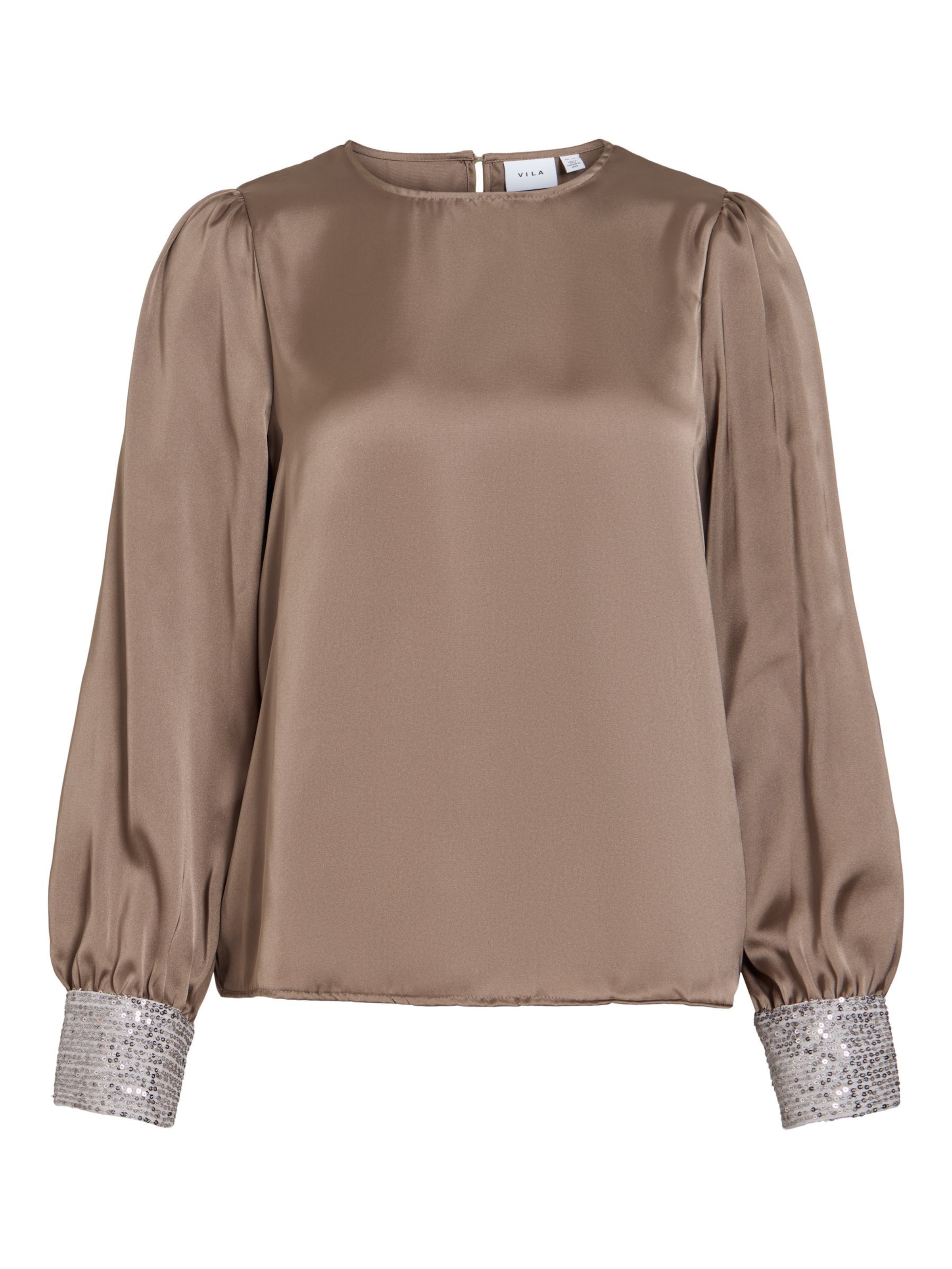 VILA - Blusa 'VISOFIE' en marrón: frente