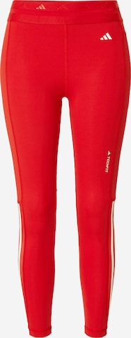 ADIDAS PERFORMANCE - Skinny Calças de desporto 'Techfit Hyperglam' em vermelho: frente