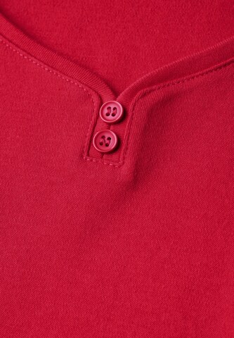 STREET ONE Long Shape Shirt mit Knöpfen in Rot