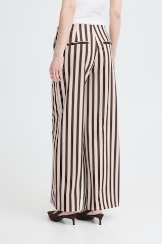Wide Leg Pantalon 'KATE' ICHI en marron