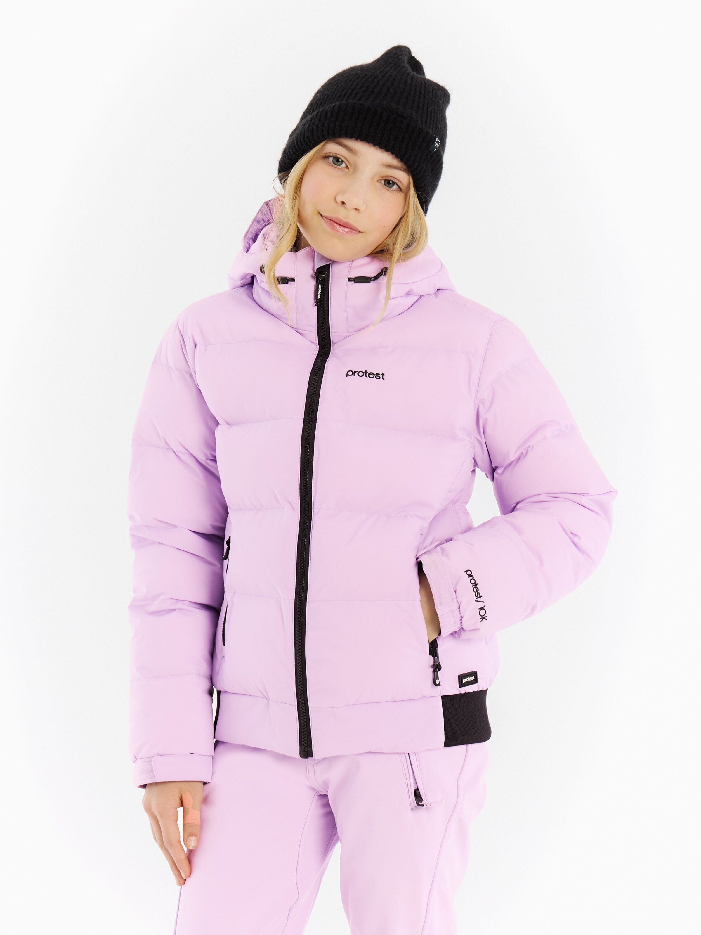 PROTEST Athletic Jacket 'PRTELINY JR' in Purple: front