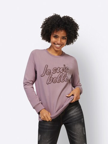 Sweat-shirt heine en rose : devant