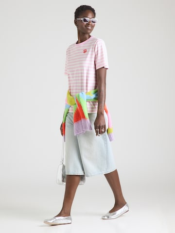 Marimekko Футболка 'Tasaraita Unikko' в Ярко-розовый