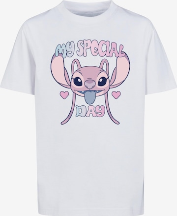 ABSOLUTE CULT Shirt 'Lilo And Stitch - Special Day' in White: front