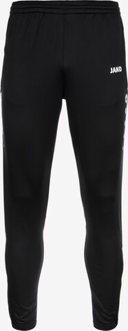 Effilé Pantalon de sport JAKO en noir : devant