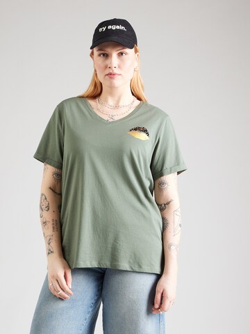 ONLY Carmakoma Tričko 'CARBEA' – zelená: přední strana