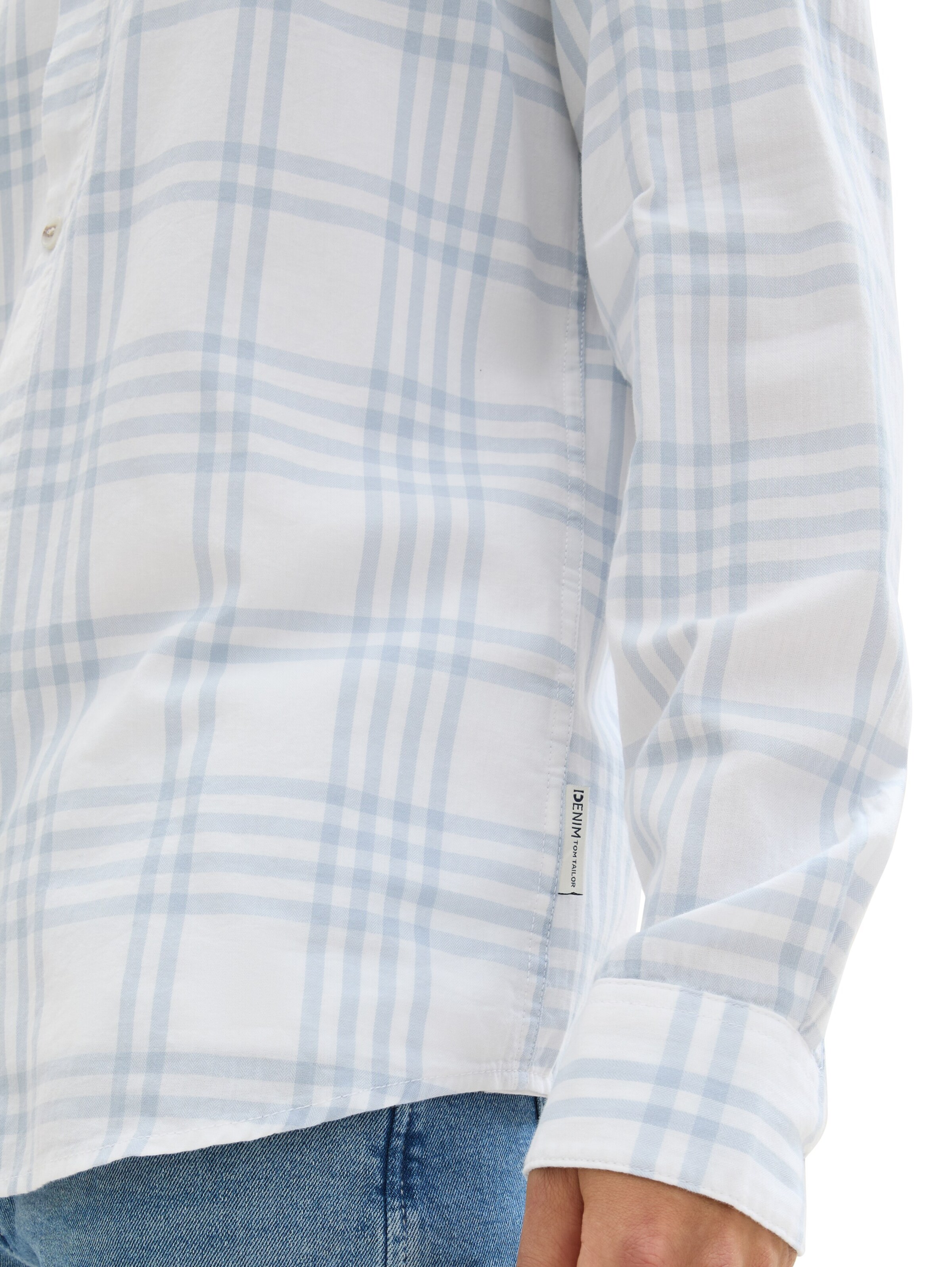 TOM TAILOR DENIM Regular fit Button Up Shirt in White