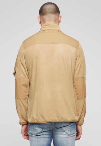 Brandit Sweater 'Troyer Ripstop' in Beige