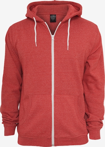 Urban Classics Zip-Up Hoodie in Red: front