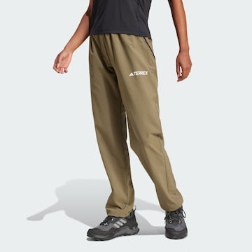 Regular Pantalon outdoor 'Lifeflex' ADIDAS TERREX en vert : devant