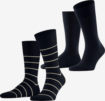 ESPRIT Socken 'Modern Stripe 2-Pack' in Blau: Vorderseite