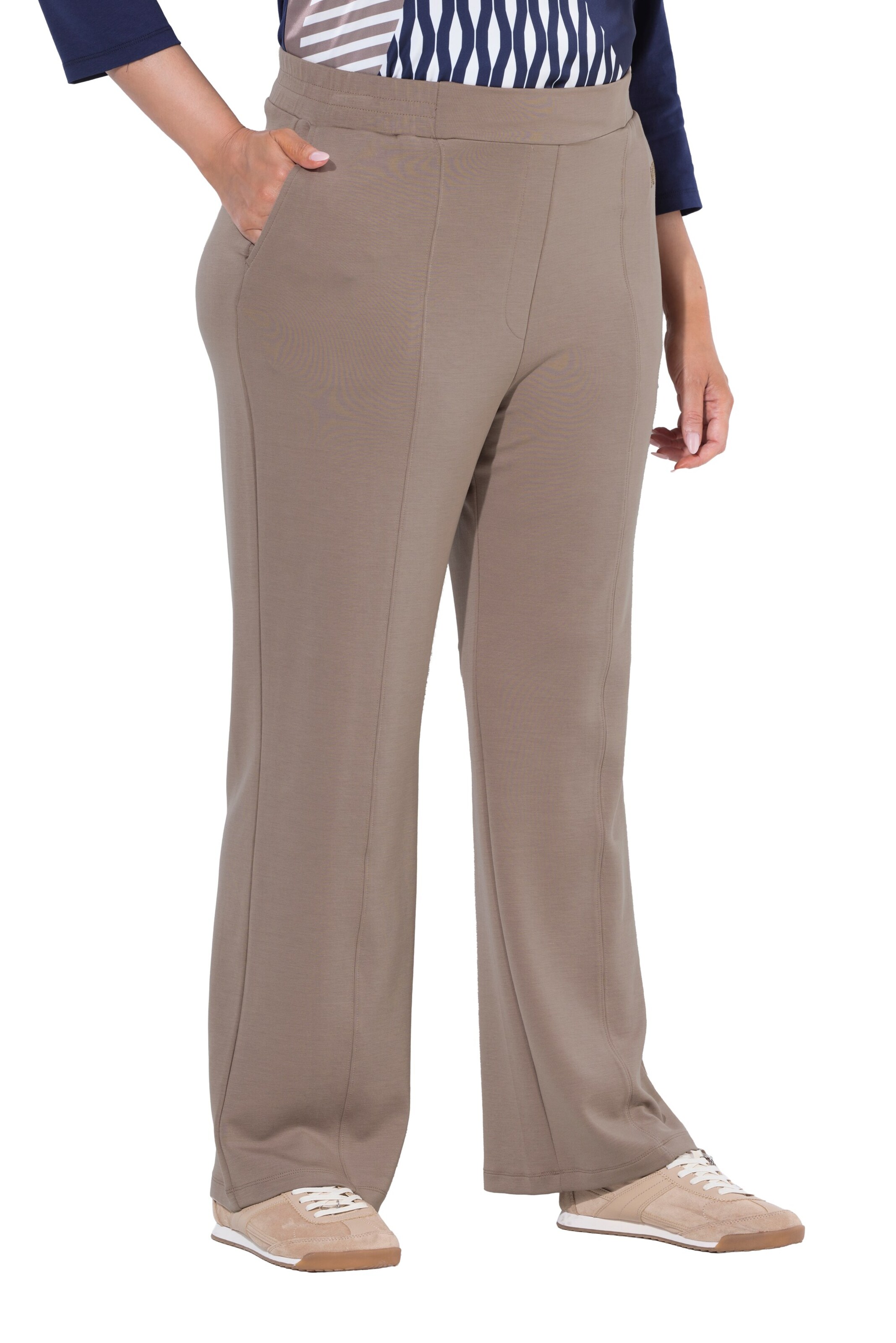 Ulla Popken Regular Hose in Braun: Vorderseite