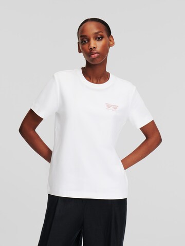 T-shirt Karl Lagerfeld en blanc : devant
