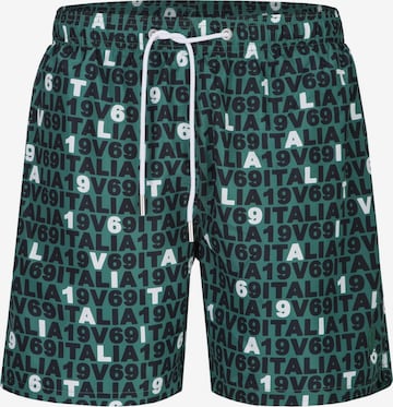 19V69 ITALIA Swimming shorts 'Siro Highlight' in Green: front