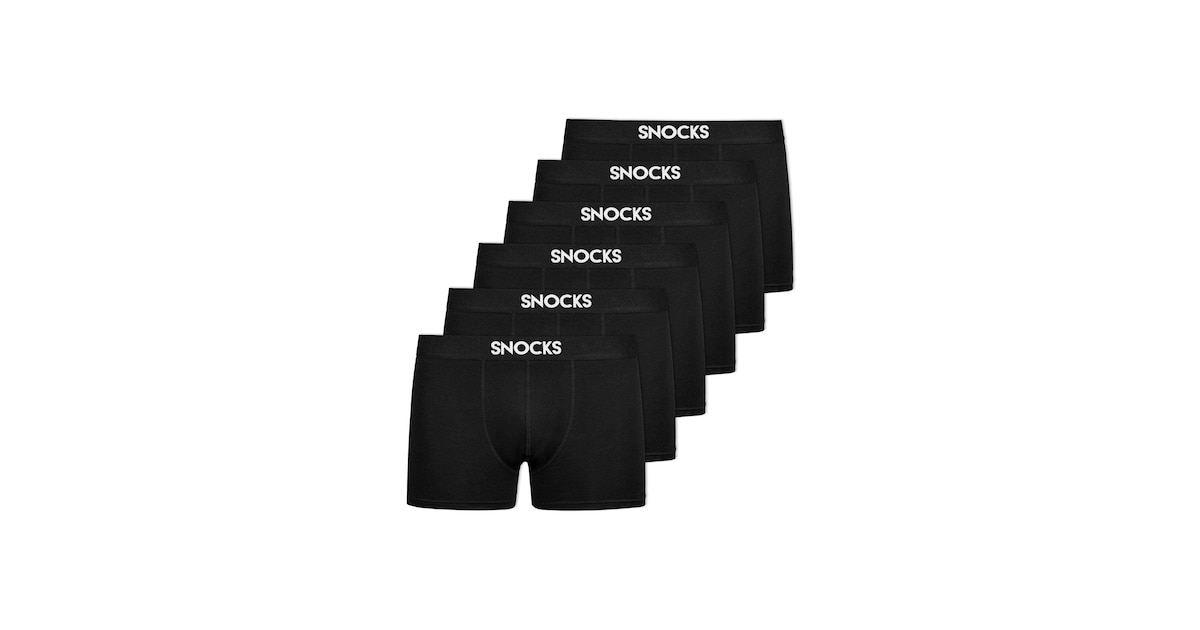 SNOCKS Boxershorts in Schwarz