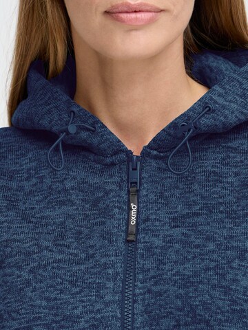 Oxmo Fleece jacket ' OXELFE HOODED ' in Blue