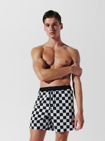 Karl Lagerfeld Swim Trunks in Black: front