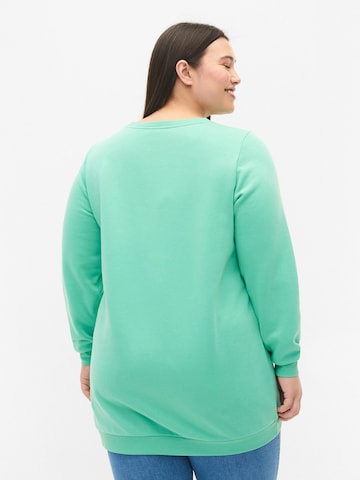 Zizzi Sweatshirt 'Kathleen' in Green