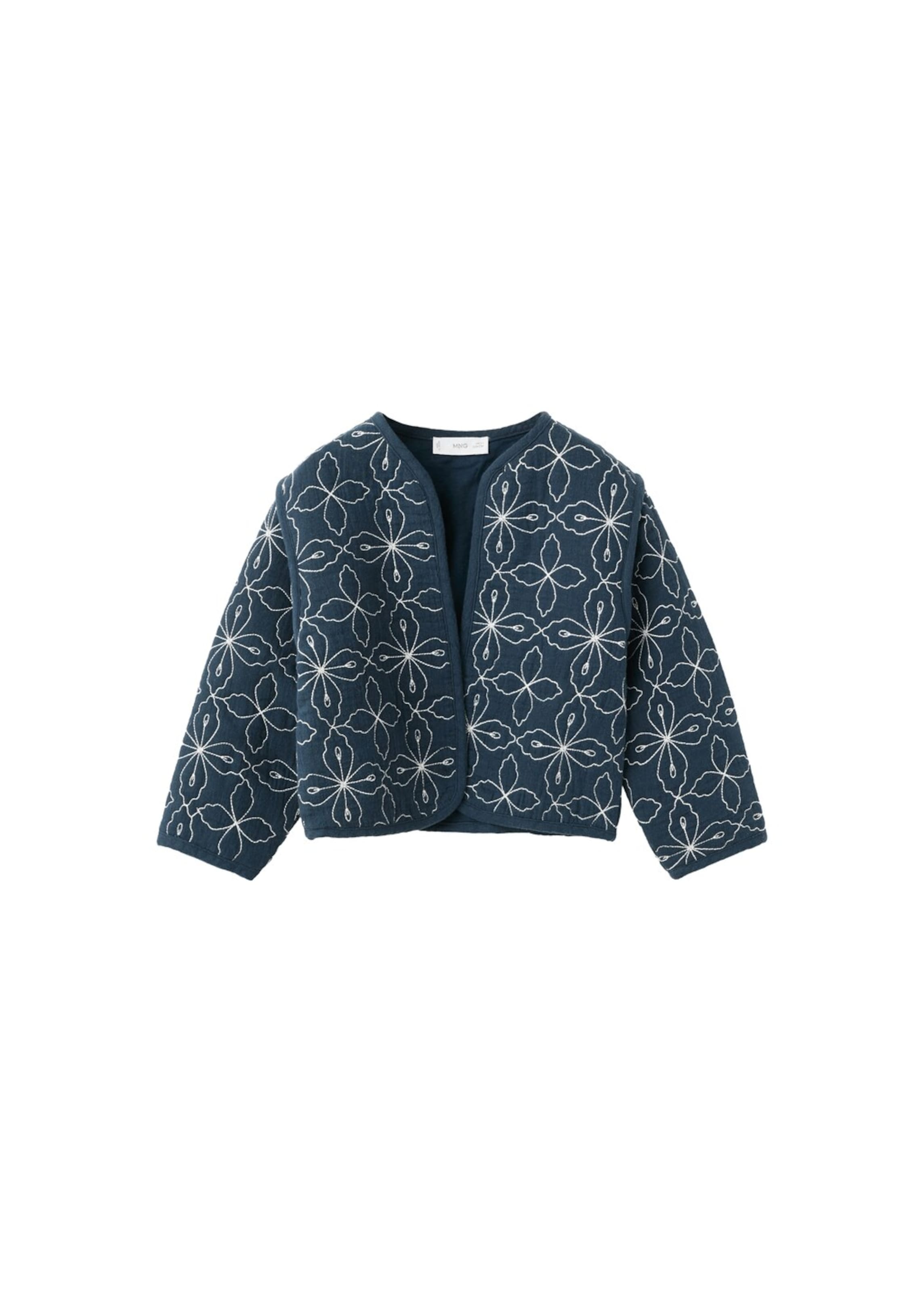 MANGO KIDS Between-Season Jacket 'Flor' in Blue: front
