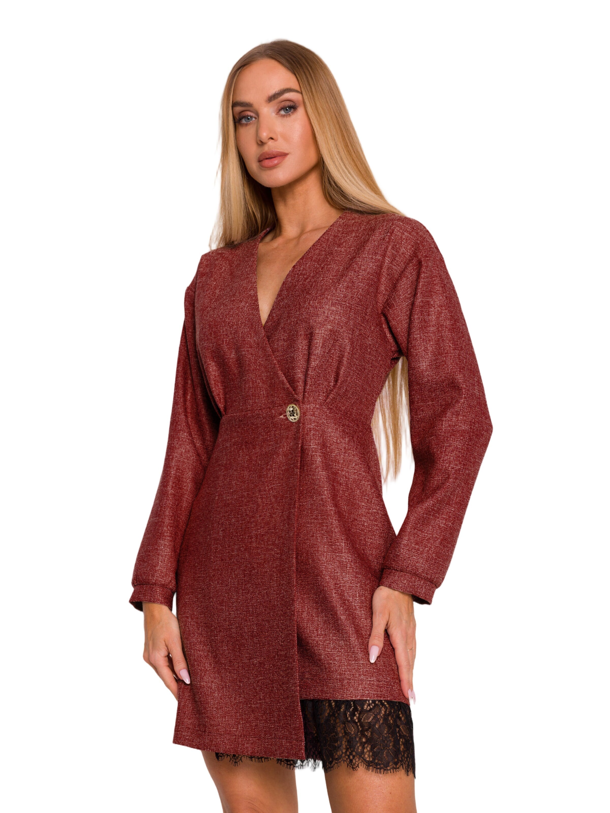 Rochie 'Sukienka tweedowa z koronką' de la made of emotion pe roșu