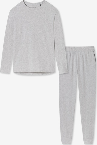 SCHIESSER Pajama 'Organic Cotton' in Grey: front