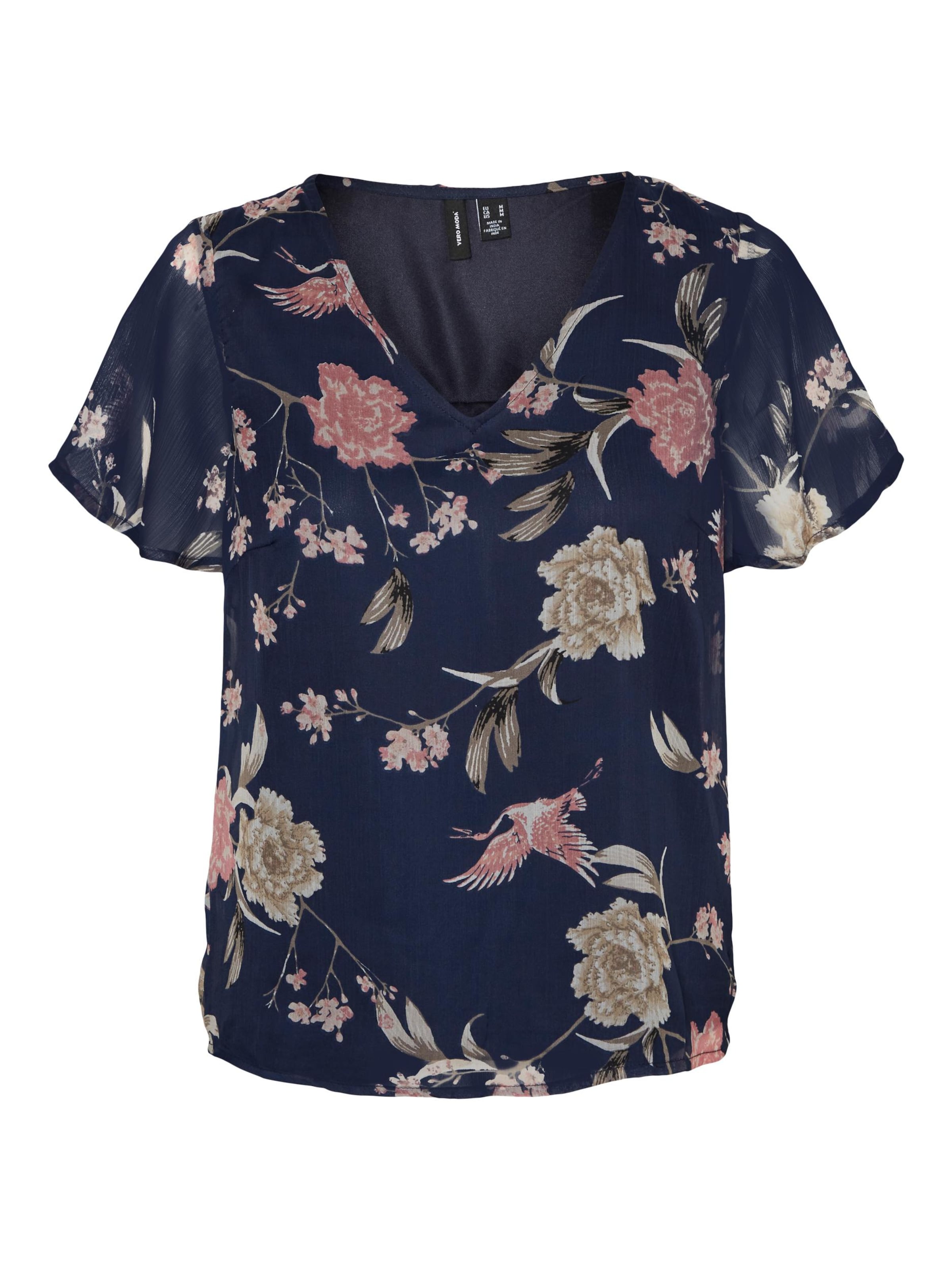 VERO MODA Blouse 'SMILLA' in Blauw: voorkant