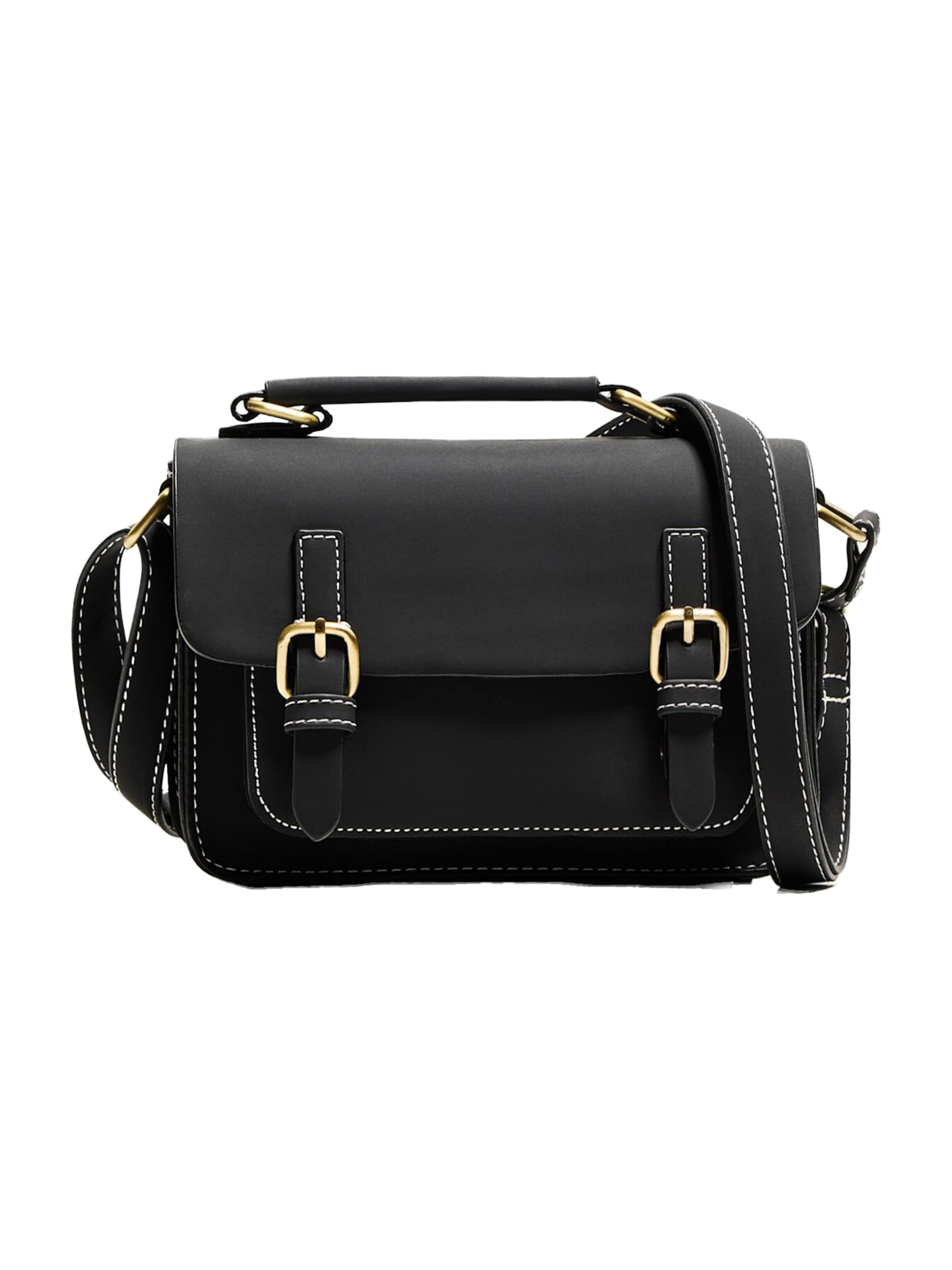 BershkaTorba preko ramena - crna boja: prednji dio