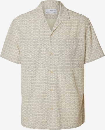 SELECTED HOMME Классический крой Рубашка в Бежевый: спереди