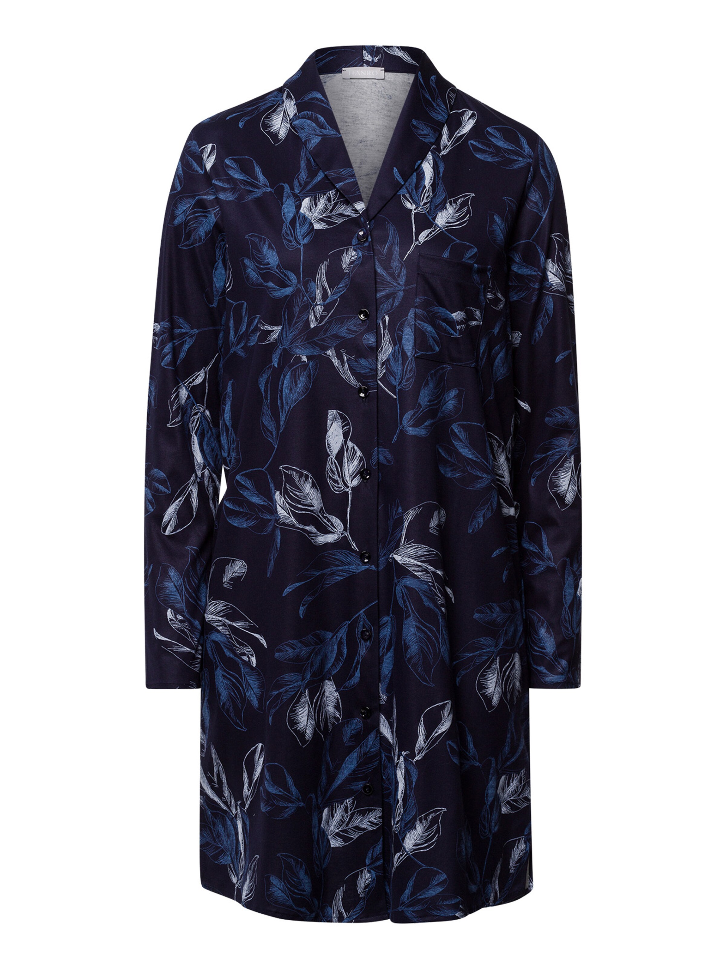 Hanro - Camisola de pijama ' Loungy Nights ' em azul: frente