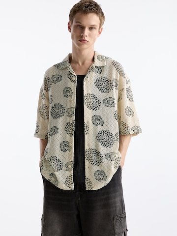 Pull&Bear Comfort fit Koszula w kolorze beżowy: przód