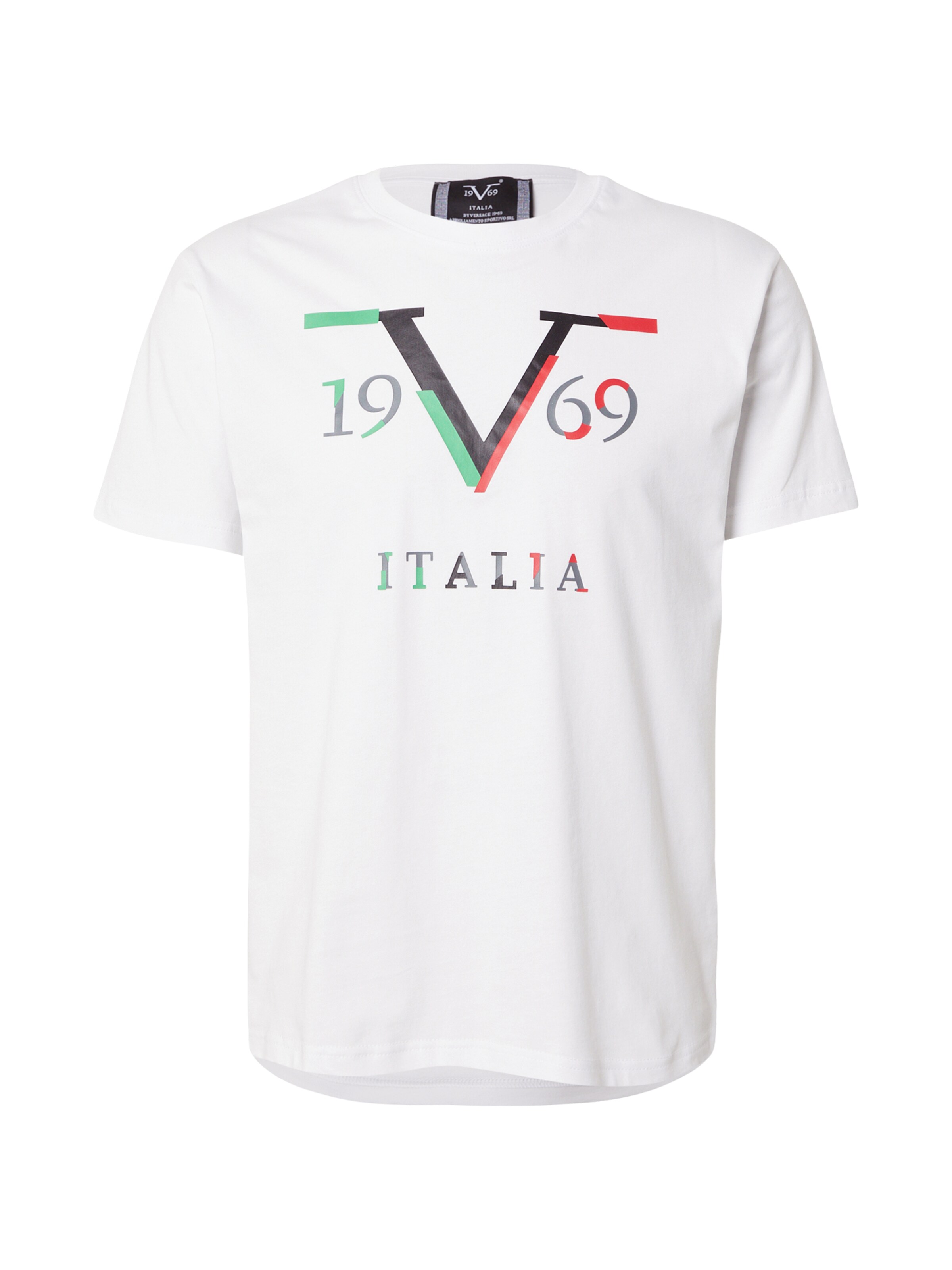 19V69 ITALIA Тениска 'Pedro' в бяло: отпред