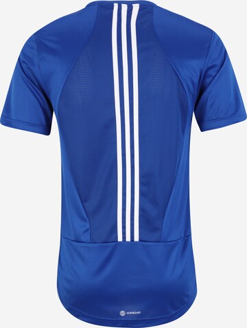 ADIDAS SPORTSWEAR Performance shirt 'Aeroready Hiit Back 3-Stripes' in Blue