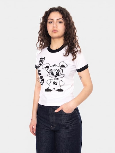 Carhartt WIP Koszulka 'W' S/S IP Ringer T-Shirt White / Black' w rozmiarze XS w kolorze białym, Podgląd produktu