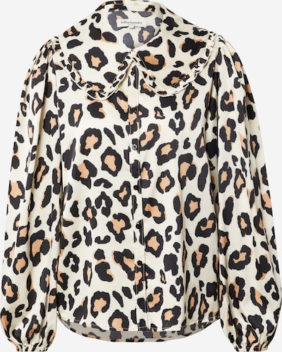 Lollys Laundry Bluse 'Luke' in beige / braun / schwarz, Produktansicht