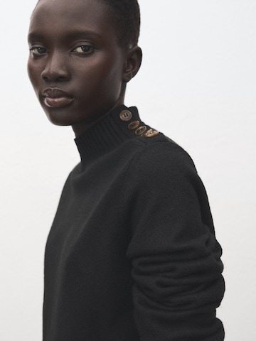 MANGOPletena haljina 'HARRY' - crna boja