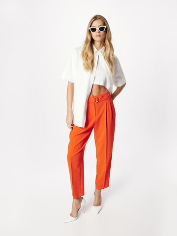 Regular Pantalon à pince 'Tapiah' BOSS Black en orange