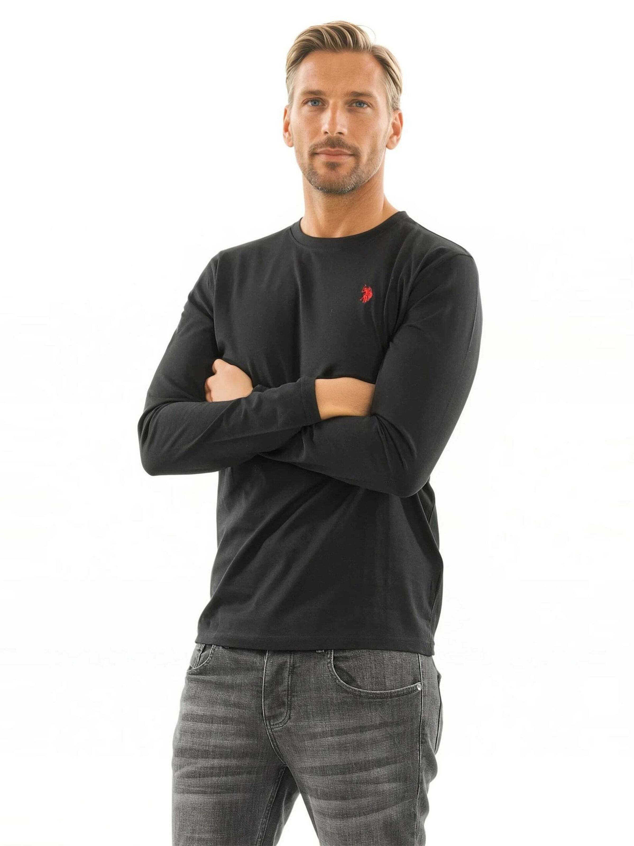 U.S. POLO ASSN. Shirt in Zwart: voorkant