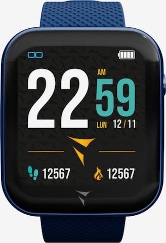 Montre digitale Techmade en bleu : devant