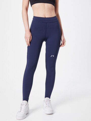 Newline Skinny Sportbroek in Blauw: voorkant