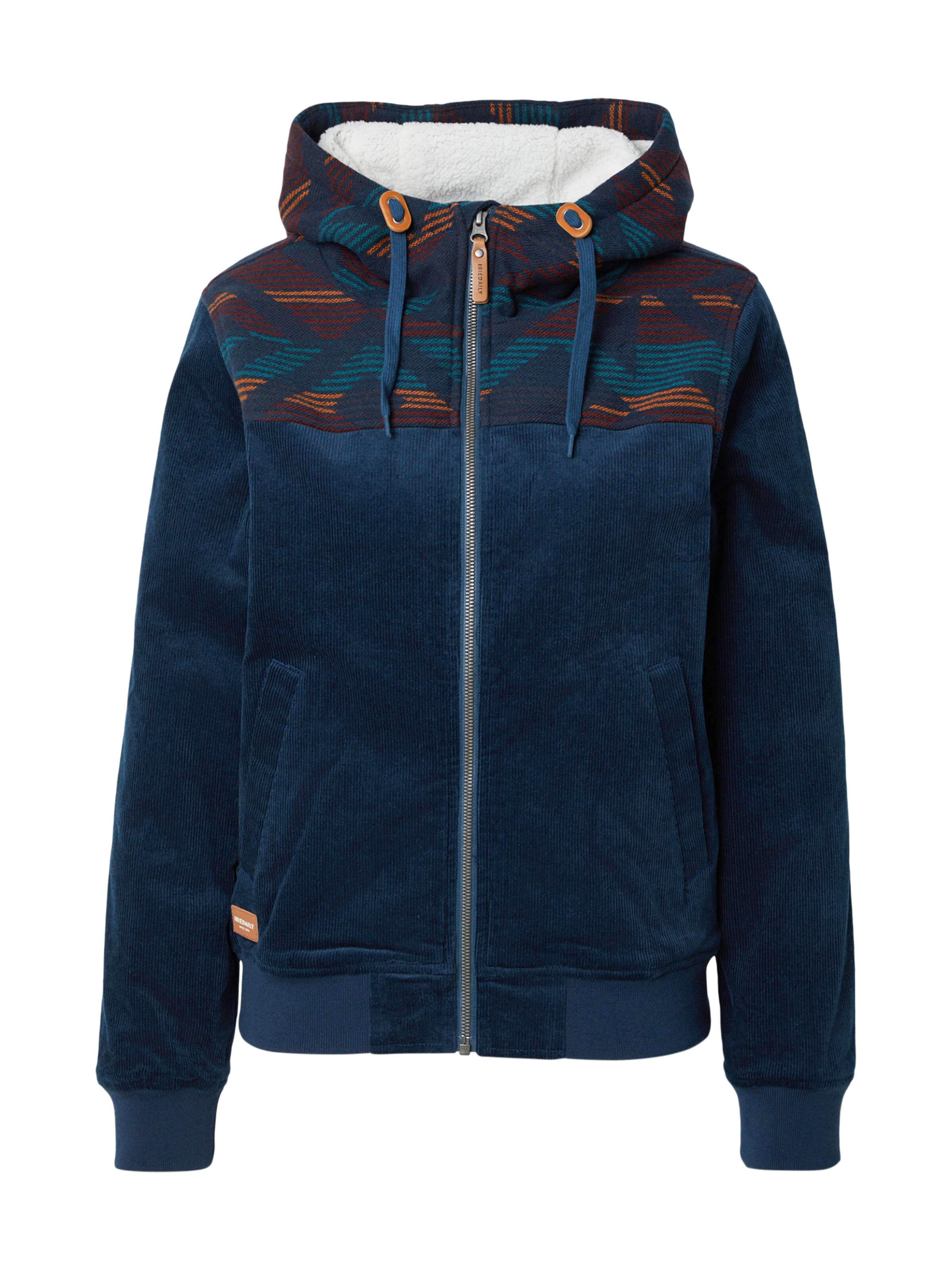 Iriedaily Between-season jacket 'Indi Spice' in Blue: front