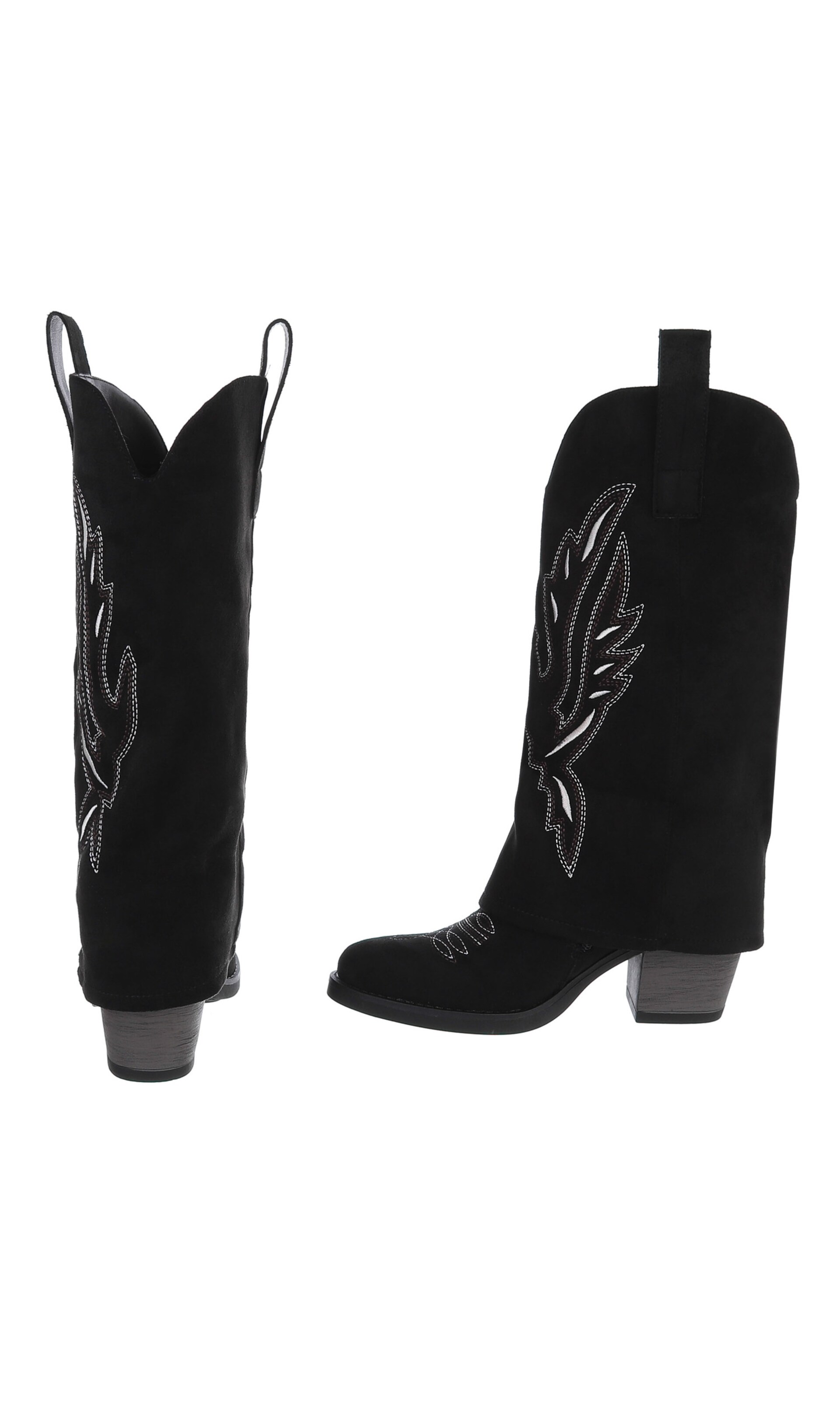 Ital-Design Cowboy Boots in Black