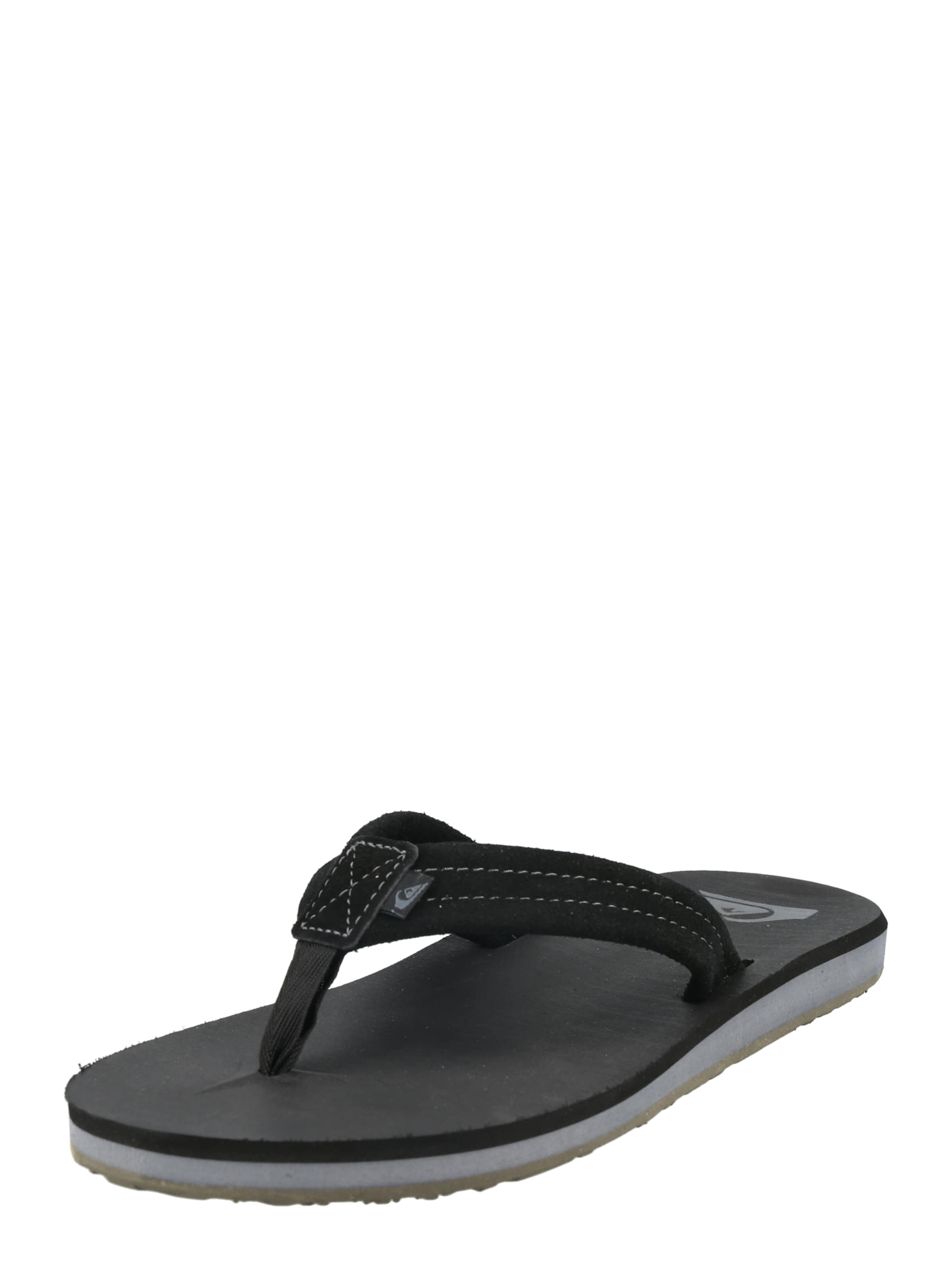 Tongs 'Carver' QUIKSILVER en noir : devant