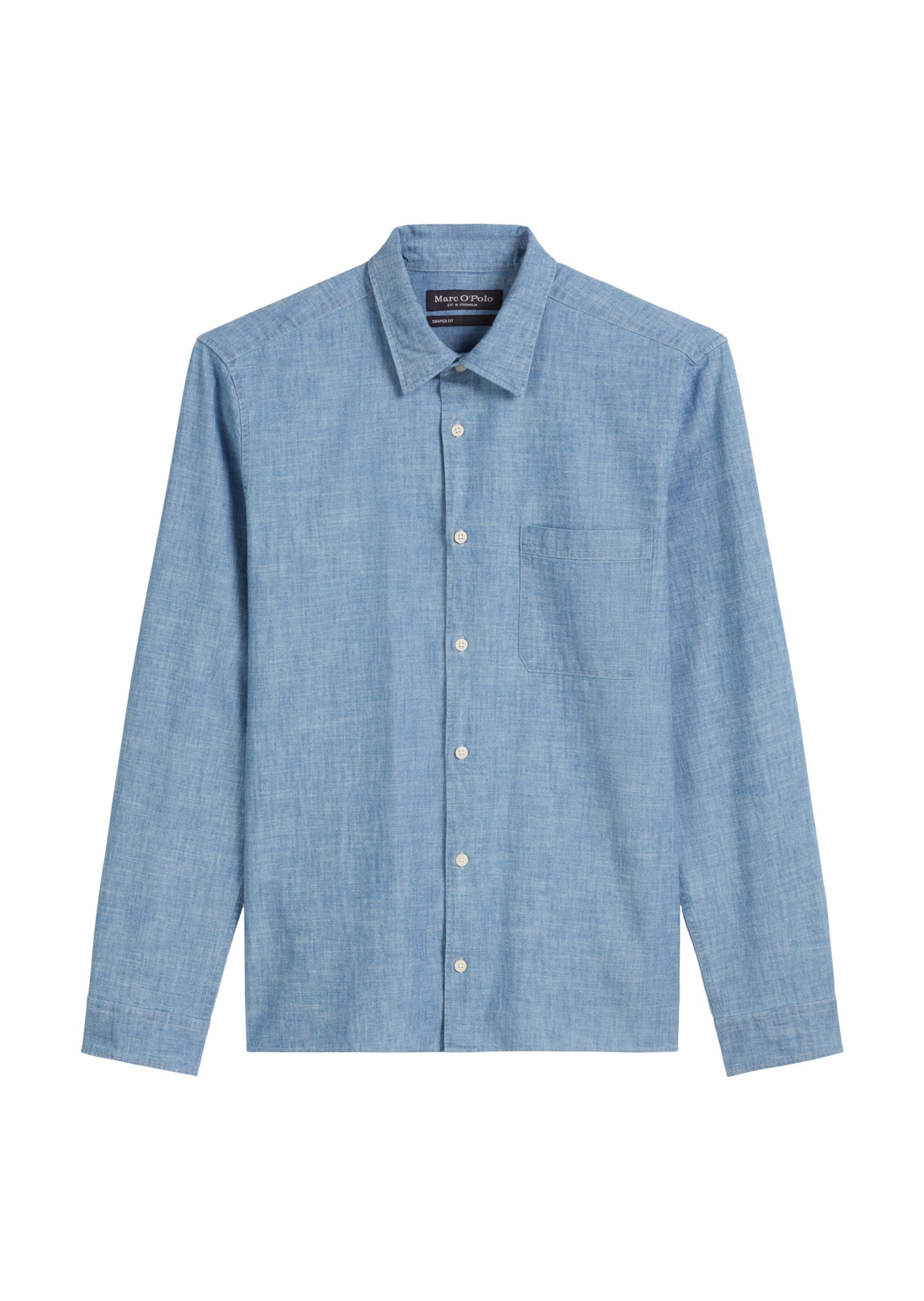 Marc O'Polo Regular Fit Hemd in Blau: Vorderseite