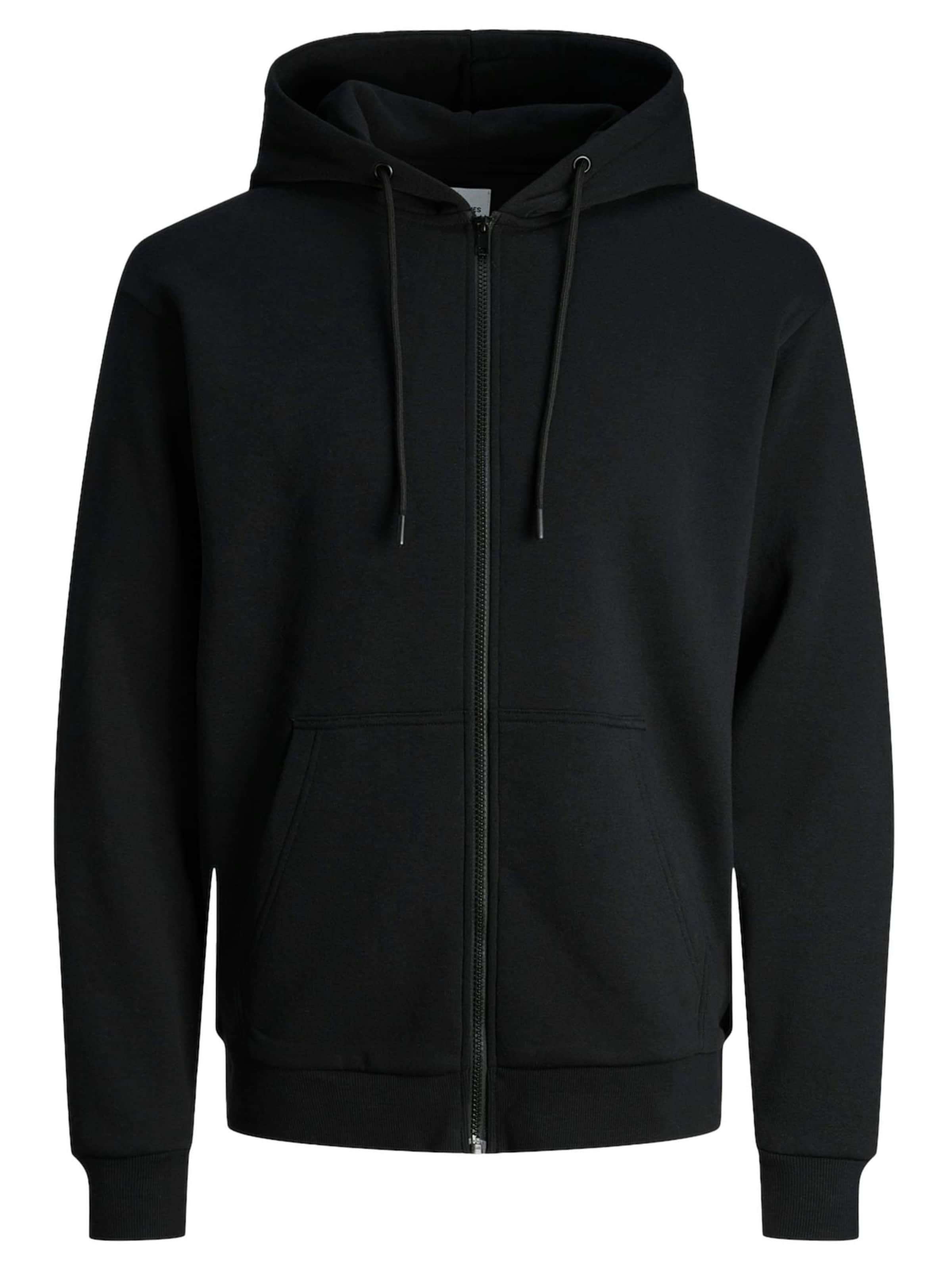 JACK & JONES Sweatjacke 'Bradley'‌‌ in Schwarz: Vorderseite