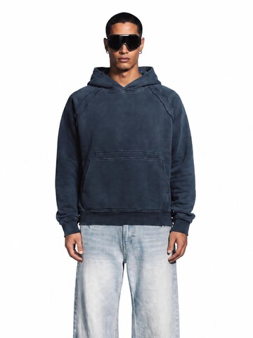 Silverstein Official Pullover 'Silverstein-Official Darke Blue Raw Mirage Kapuzen Hoodie'‌‌‌‌‌‌‌ in Blau: Vorderseite